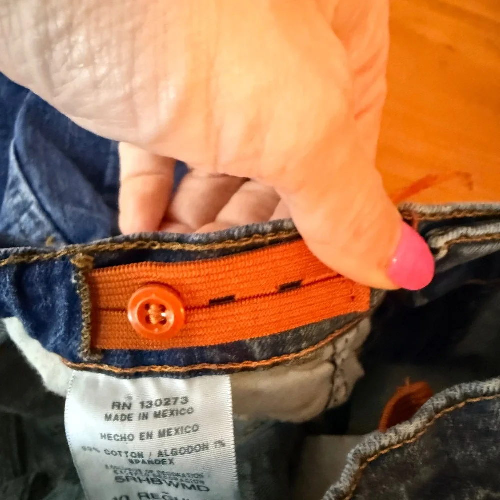 Wrangler‎ Boys Straight Leg Jeans Dark Wash Adjustable Waist Size 10 Regular